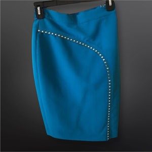 Versace Collection Women’s Knee Length Skirt Blue Size 36 IT 0 US